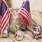 12-Pack Large Patriotic Ball Ornaments with American Flag for Veterans Day